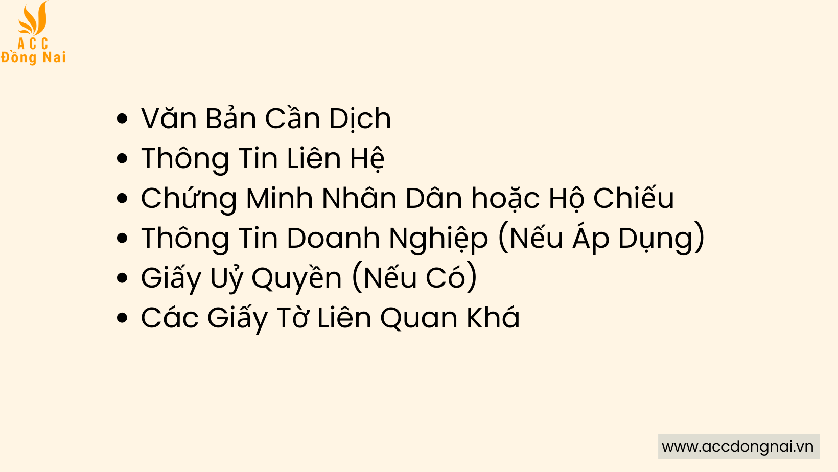 Các giấy tờ, chứng từ khách hàng cần cung cấp