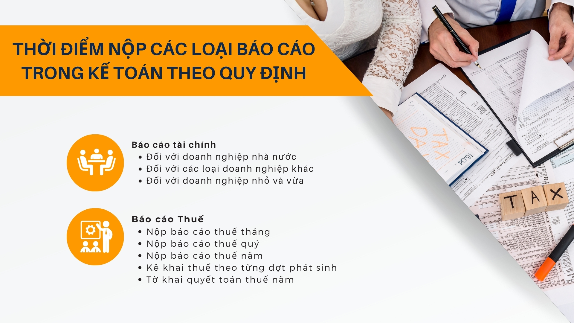 Thời điểm nộp các loại báo cáo trong kế toán theo quy định