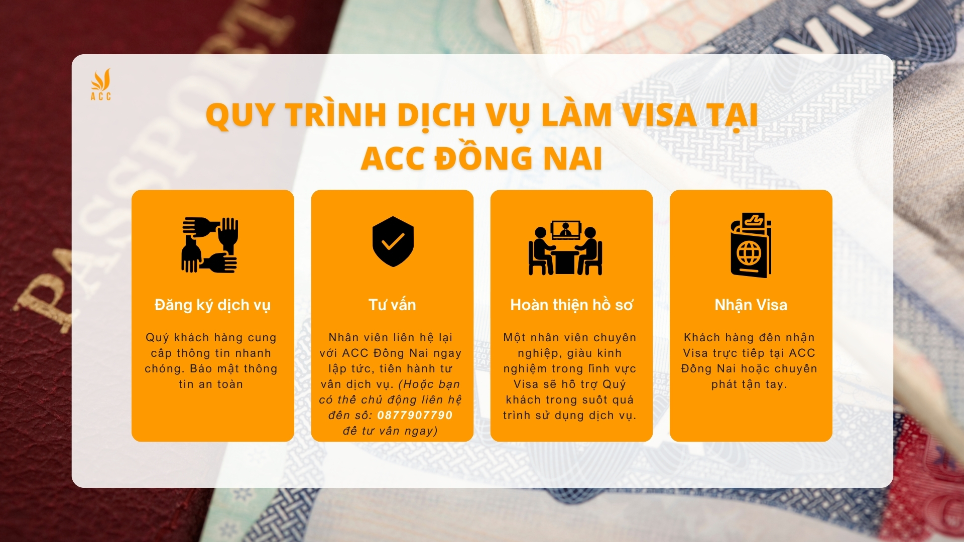 Quy trình Dịch vụ làm Visa tại ACC Đồng nai