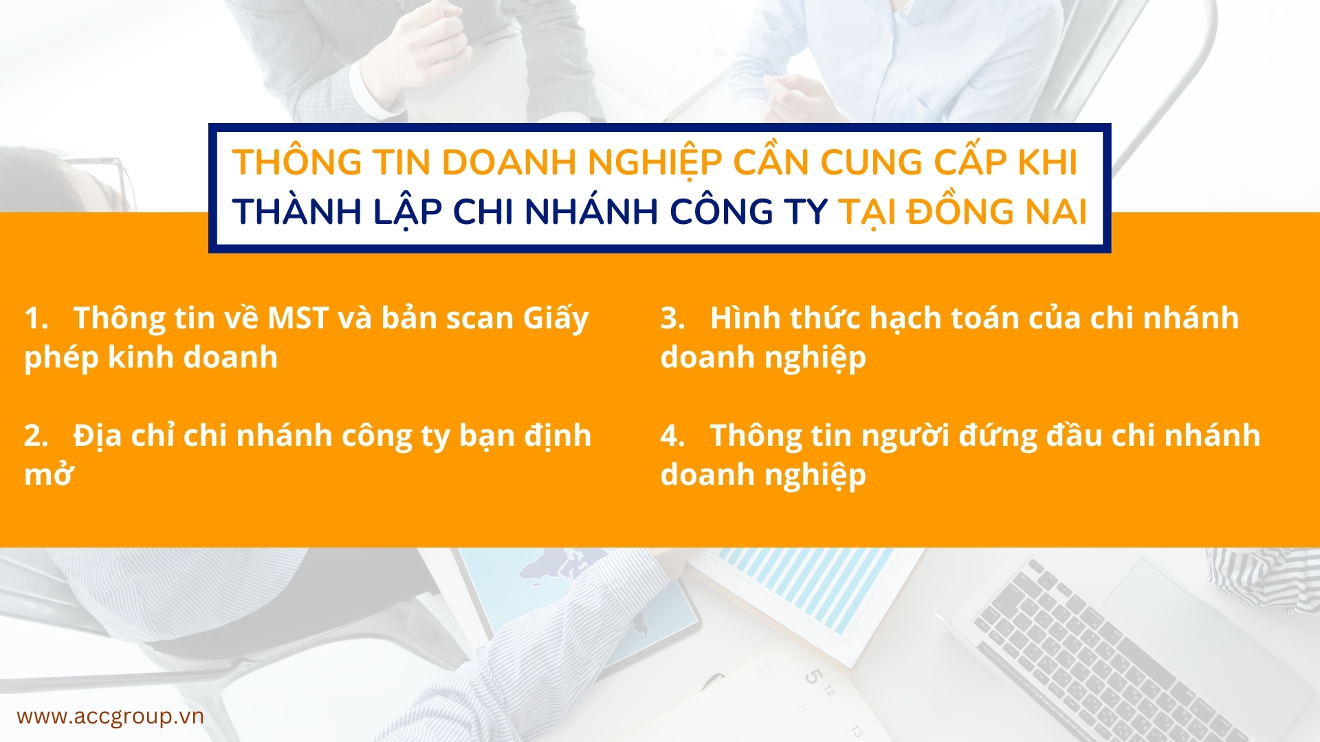 Thông tin doanh nghiệp cần cung cấp khi thành lập chi nhánh công ty tại Đồng Nai