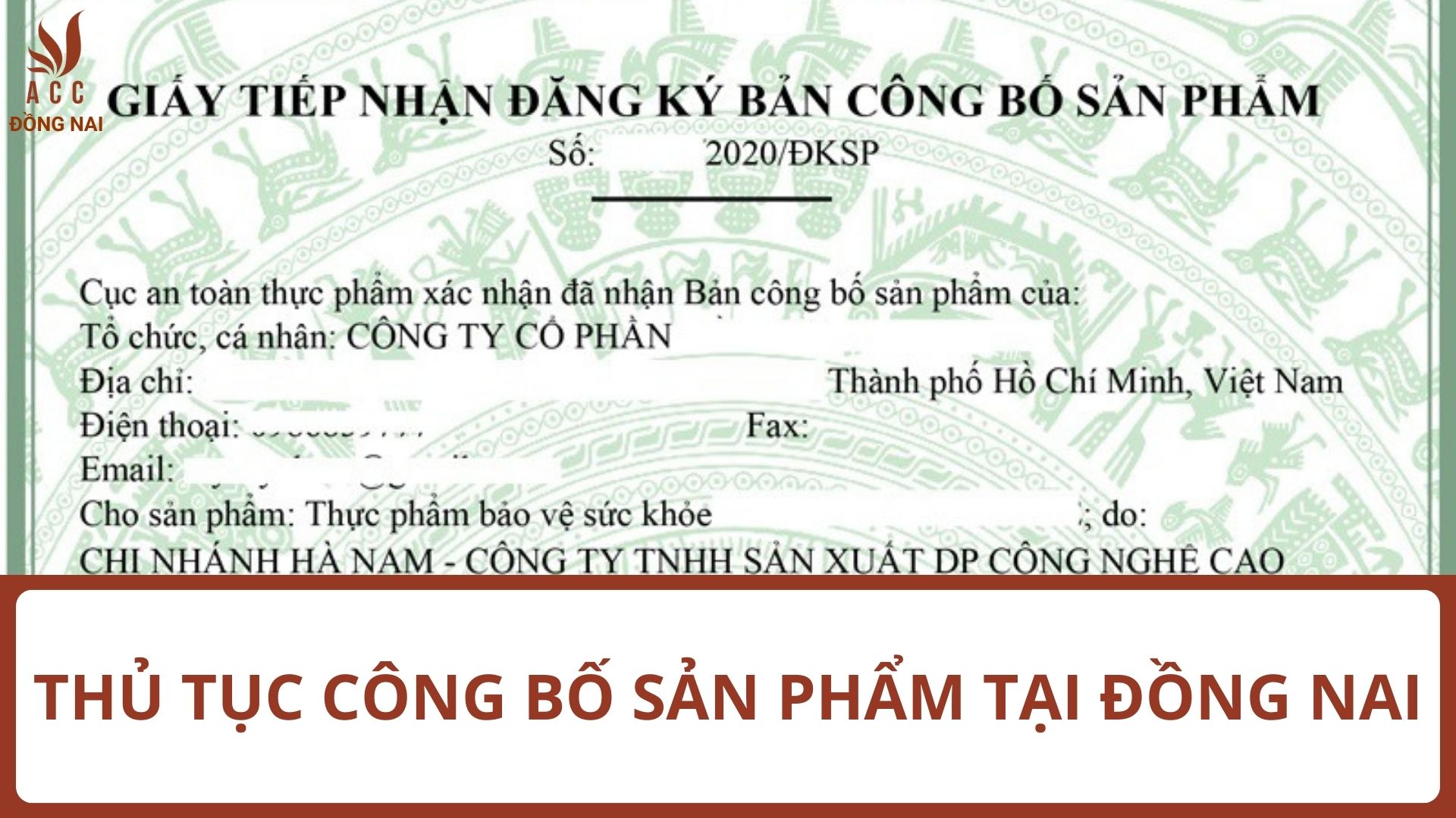 Thủ tục công bố sản phẩm tại Đồng Nai