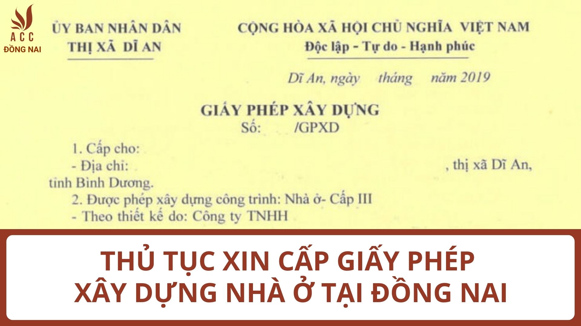 Thủ tục xin cấp giấy phép xây dựng nhà ở tại Đồng Nai