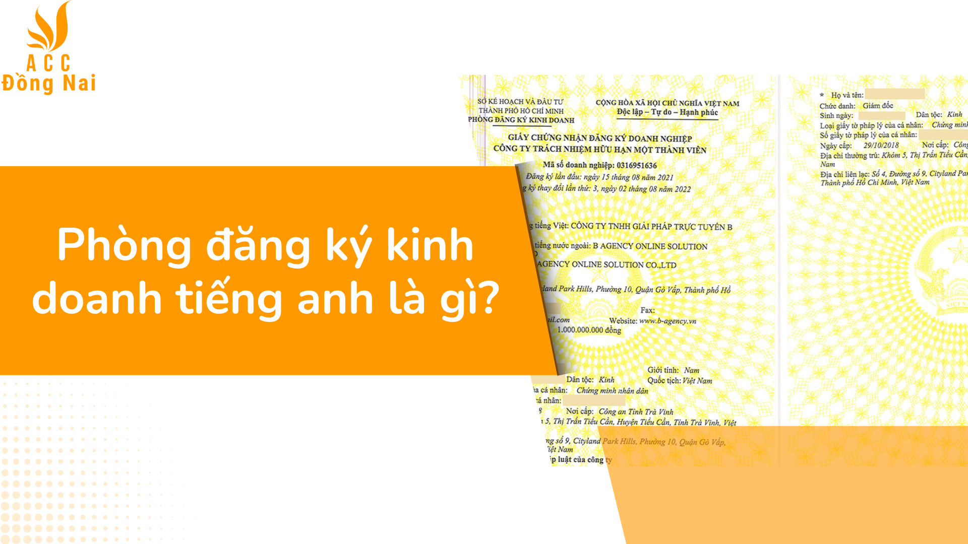 Phòng đăng ký kinh doanh tiếng anh là gì?