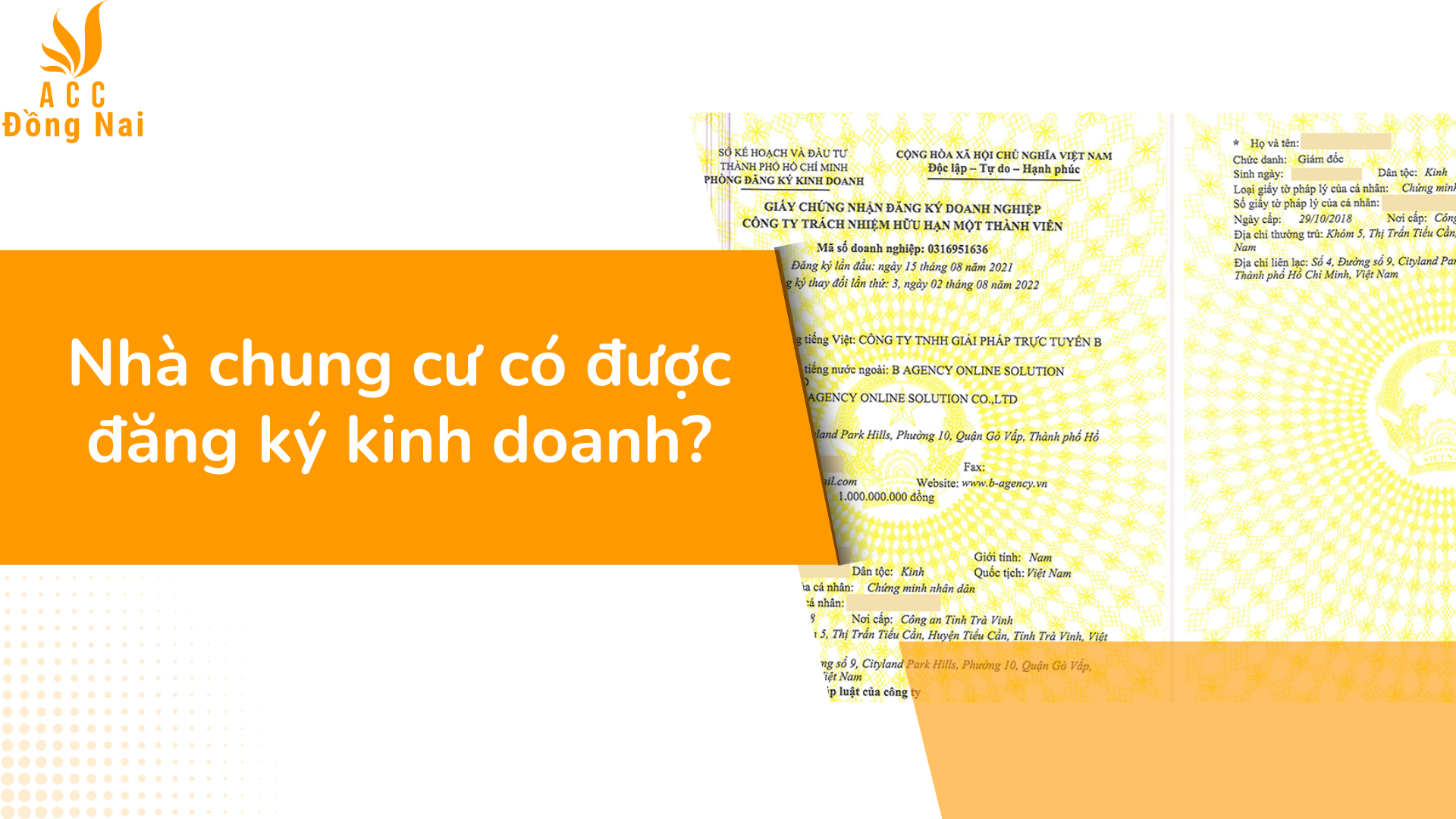 Nhà chung cư có được đăng ký kinh doanh?