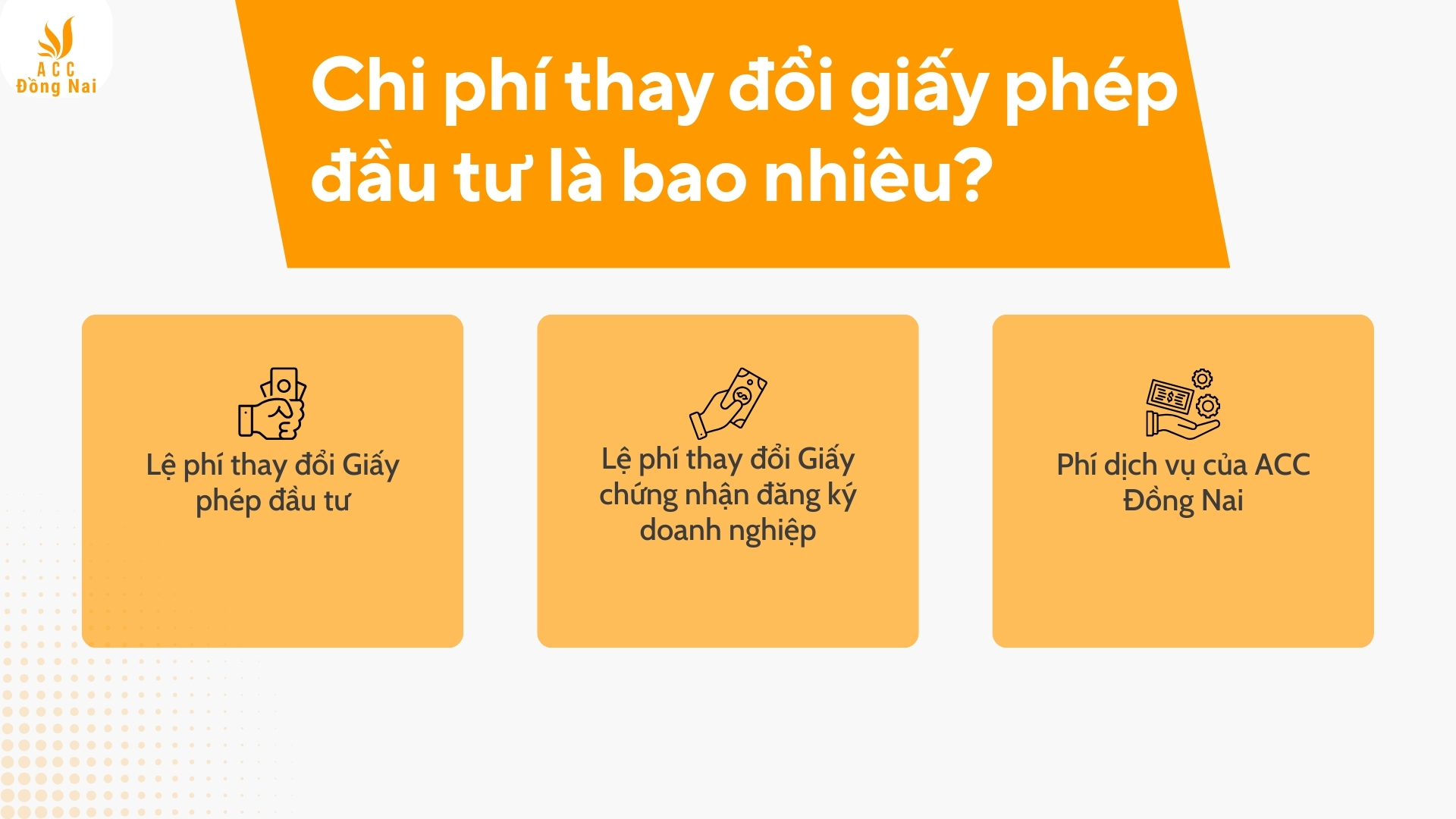 Chi phí thay đổi giấy phép đầu tư là bao nhiêu?