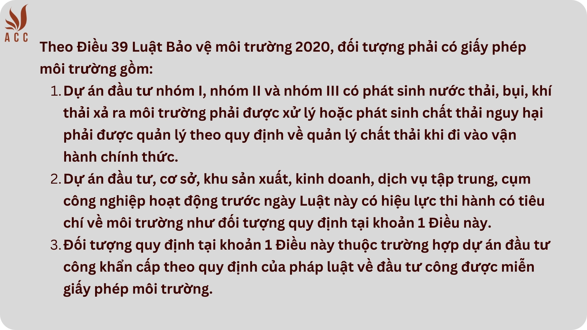 Đối tượng nào bắt buộc phải có giấy phép môi trường?