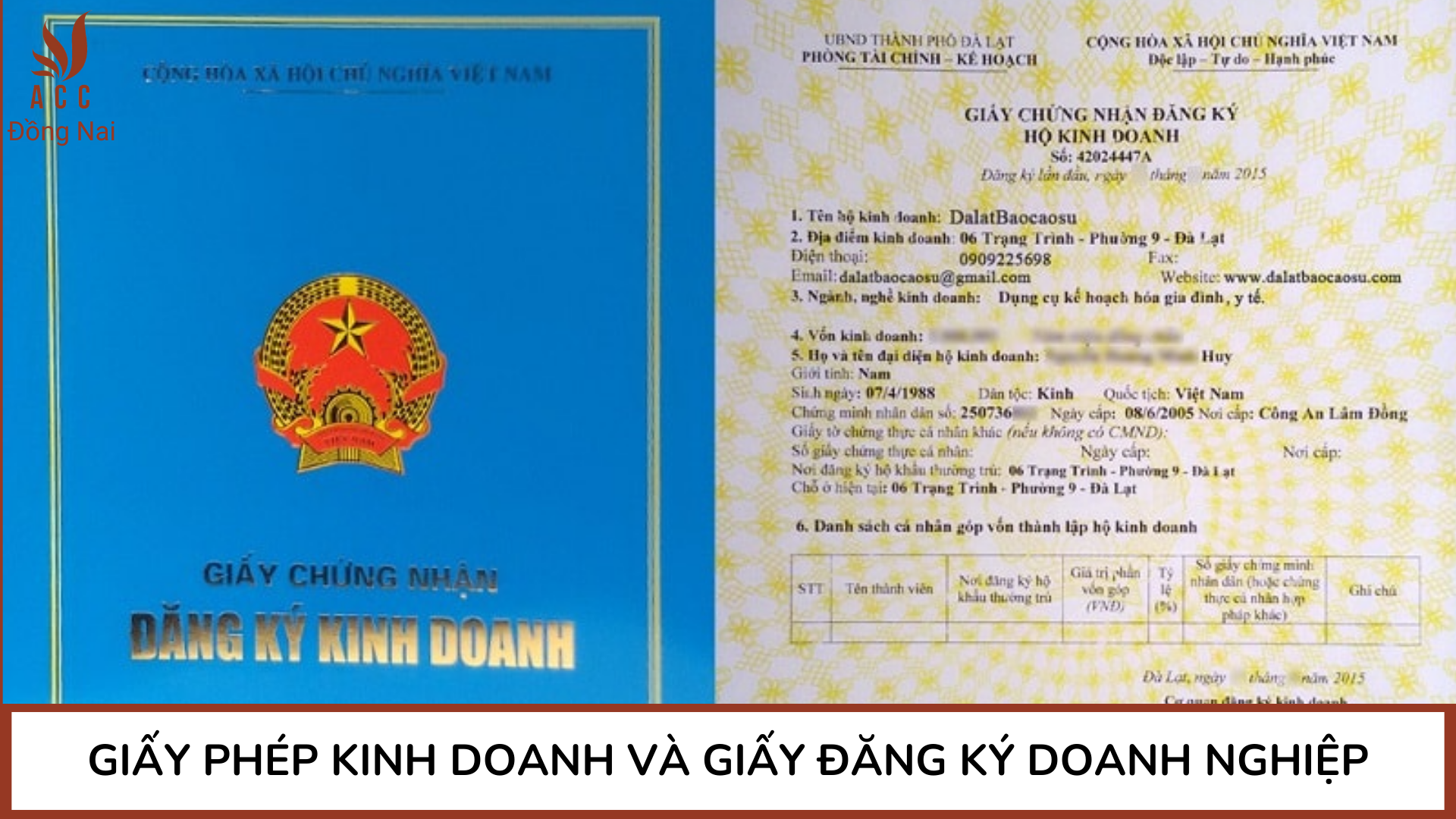 Giấy phép kinh doanh và giấy đăng ký doanh nghiệp