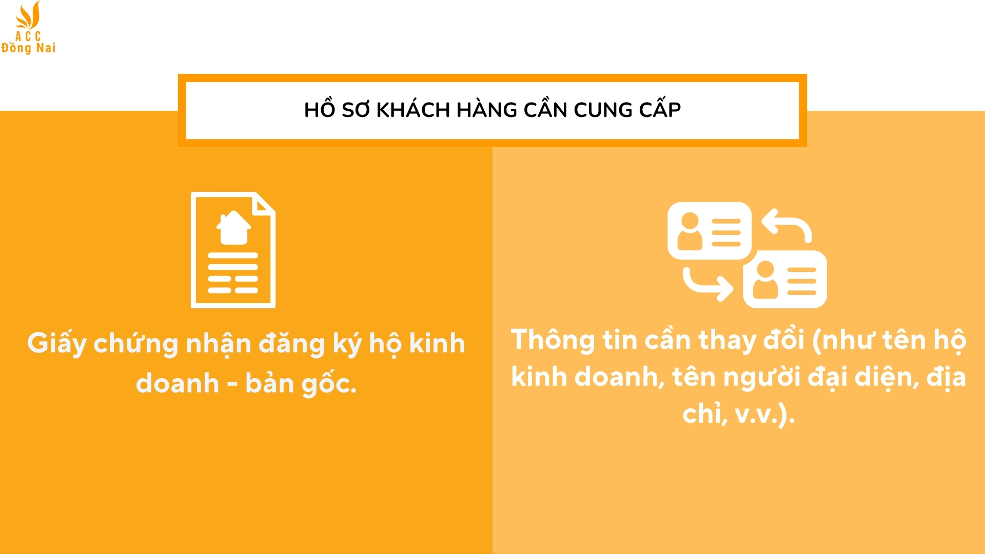 Hồ sơ khách hàng cần cung cấp