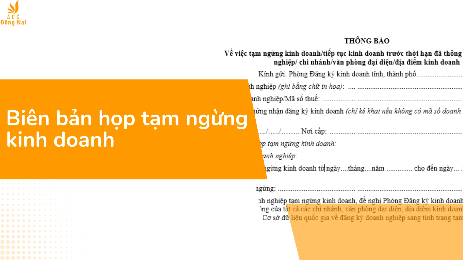 Biên bản họp tạm ngừng kinh doanh