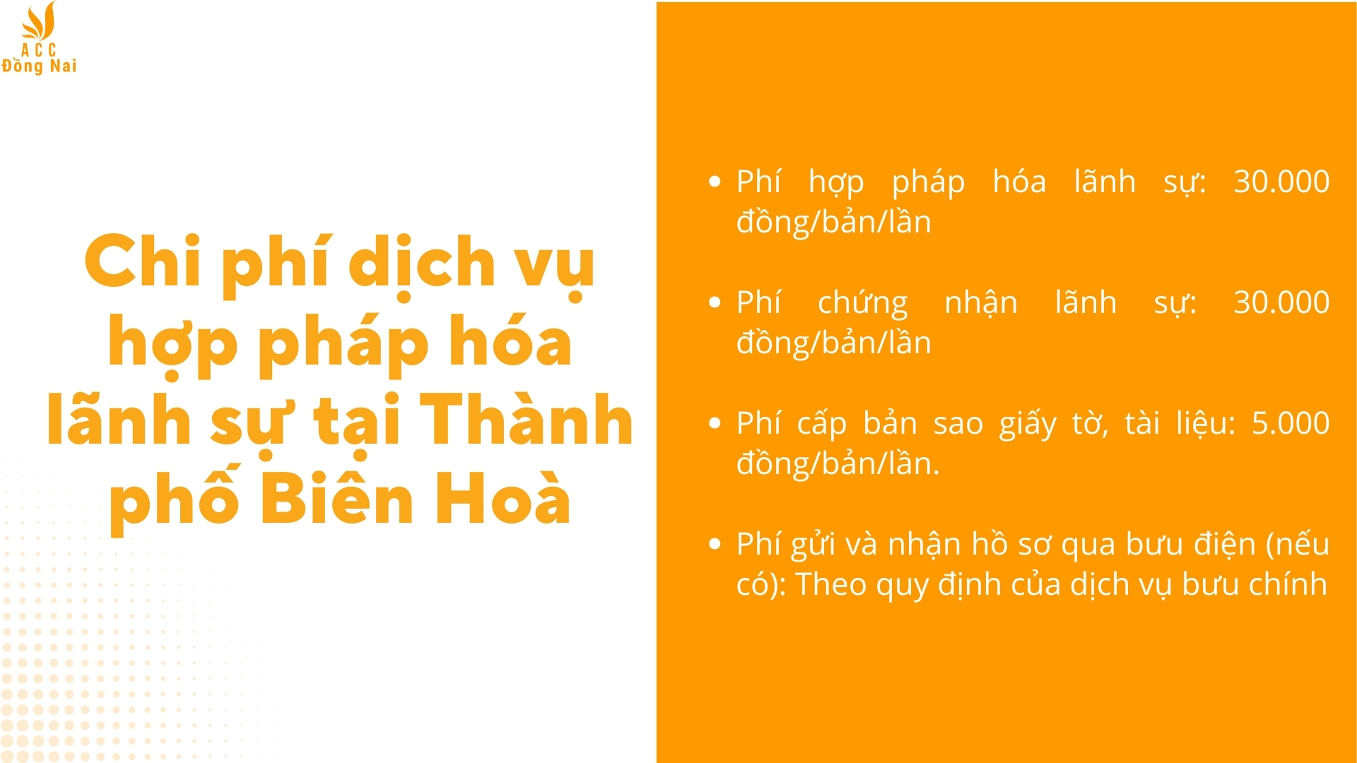 Chi phí dịch vụ hợp pháp hóa lãnh sự tại Thành phố Biên Hoà