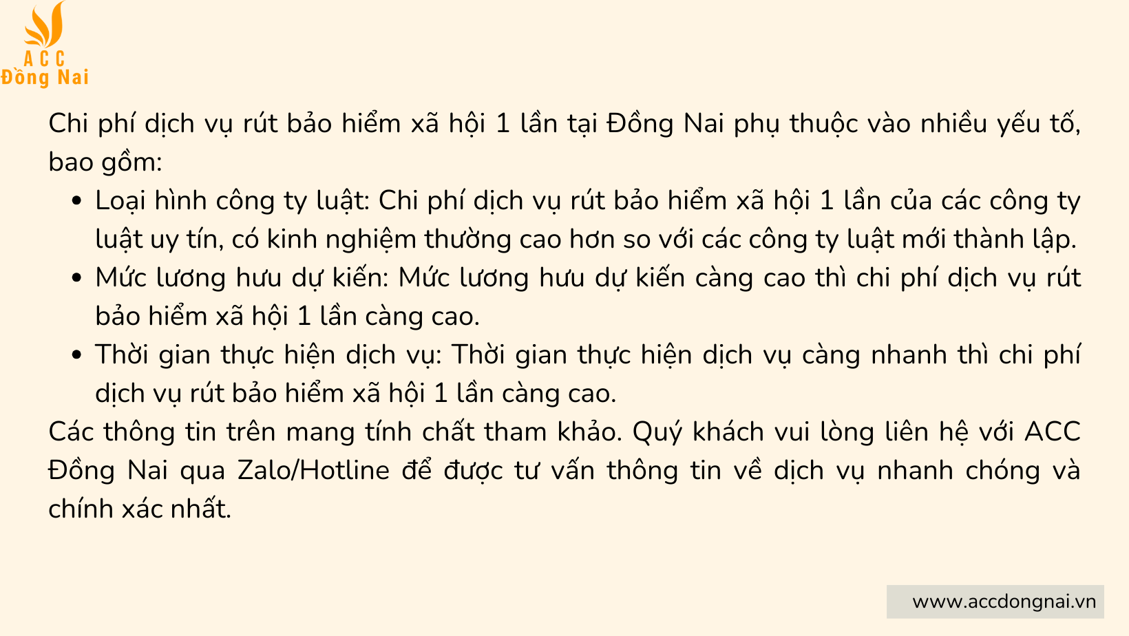 Chi phí dịch vụ rút bảo hiểm xã hội 1 lần