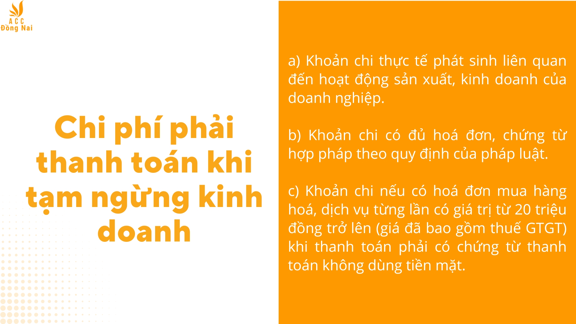 Chi phí phải thanh toán khi tạm ngừng kinh doanh