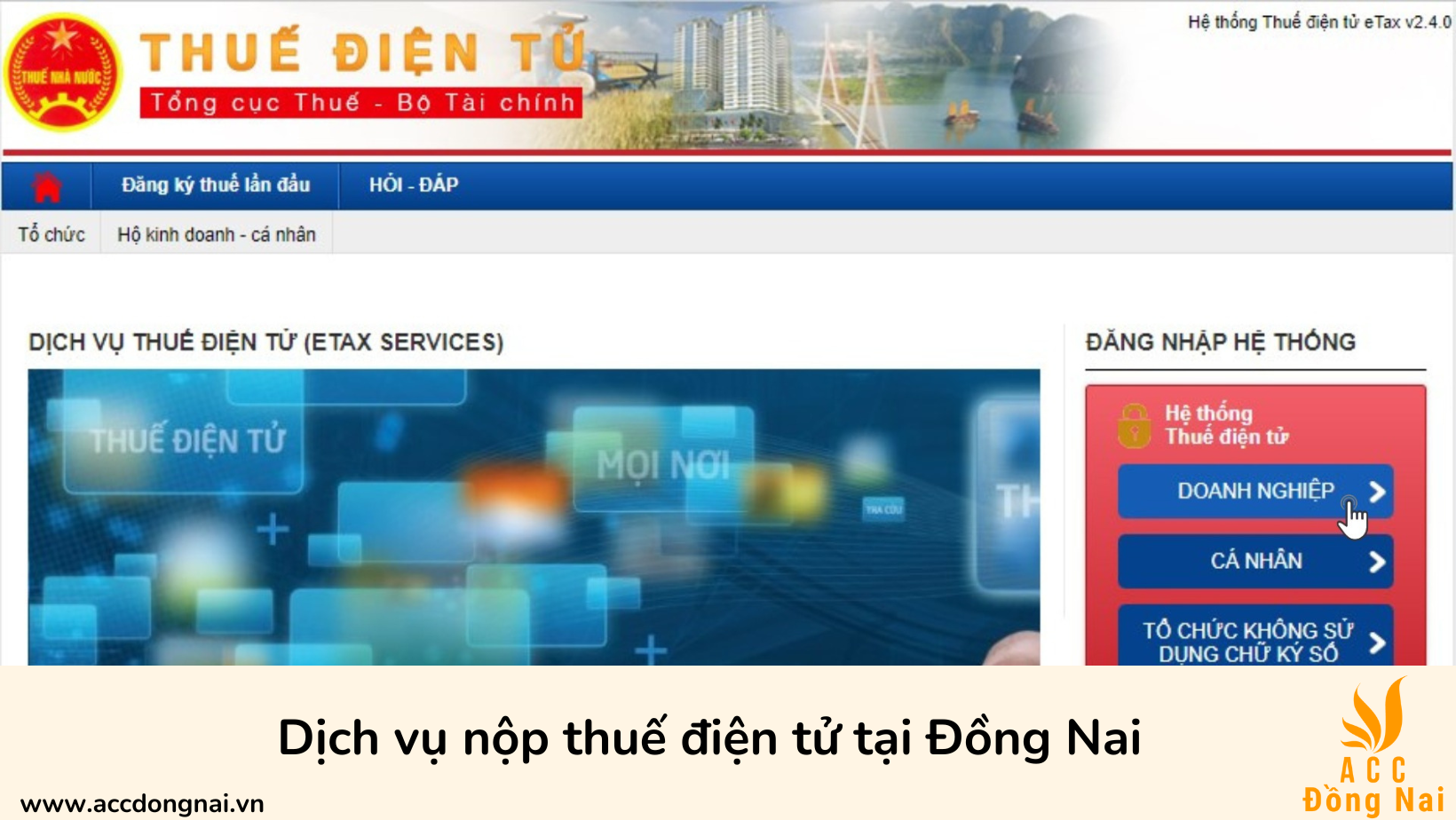 Dịch vụ nộp thuế điện tử tại Đồng Nai