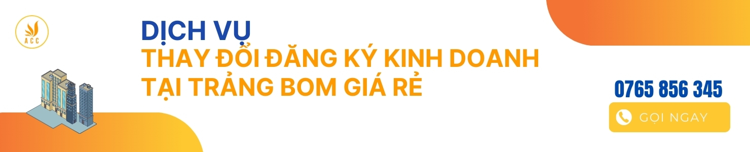 Dịch vụ thay đổi đăng ký kinh doanh tại Trảng Bom giá rẻ banner