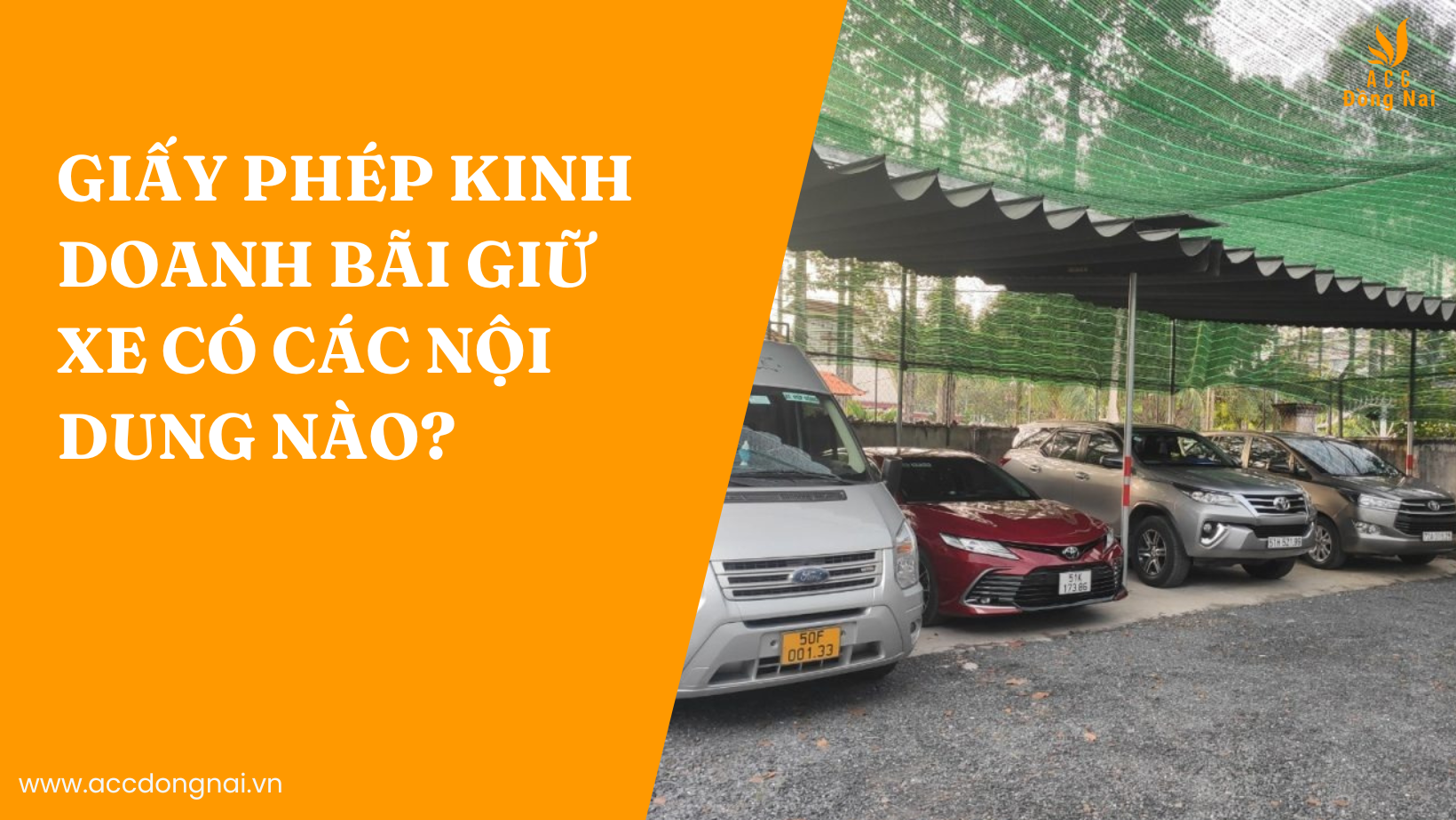 Giấy phép kinh doanh bãi giữ xe có các nội dung nào?