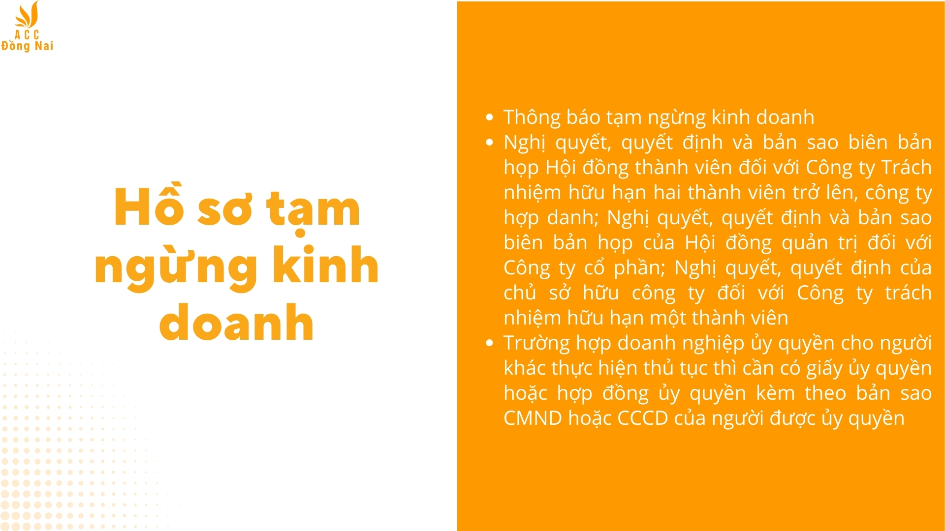 Hồ sơ tạm ngừng kinh doanh