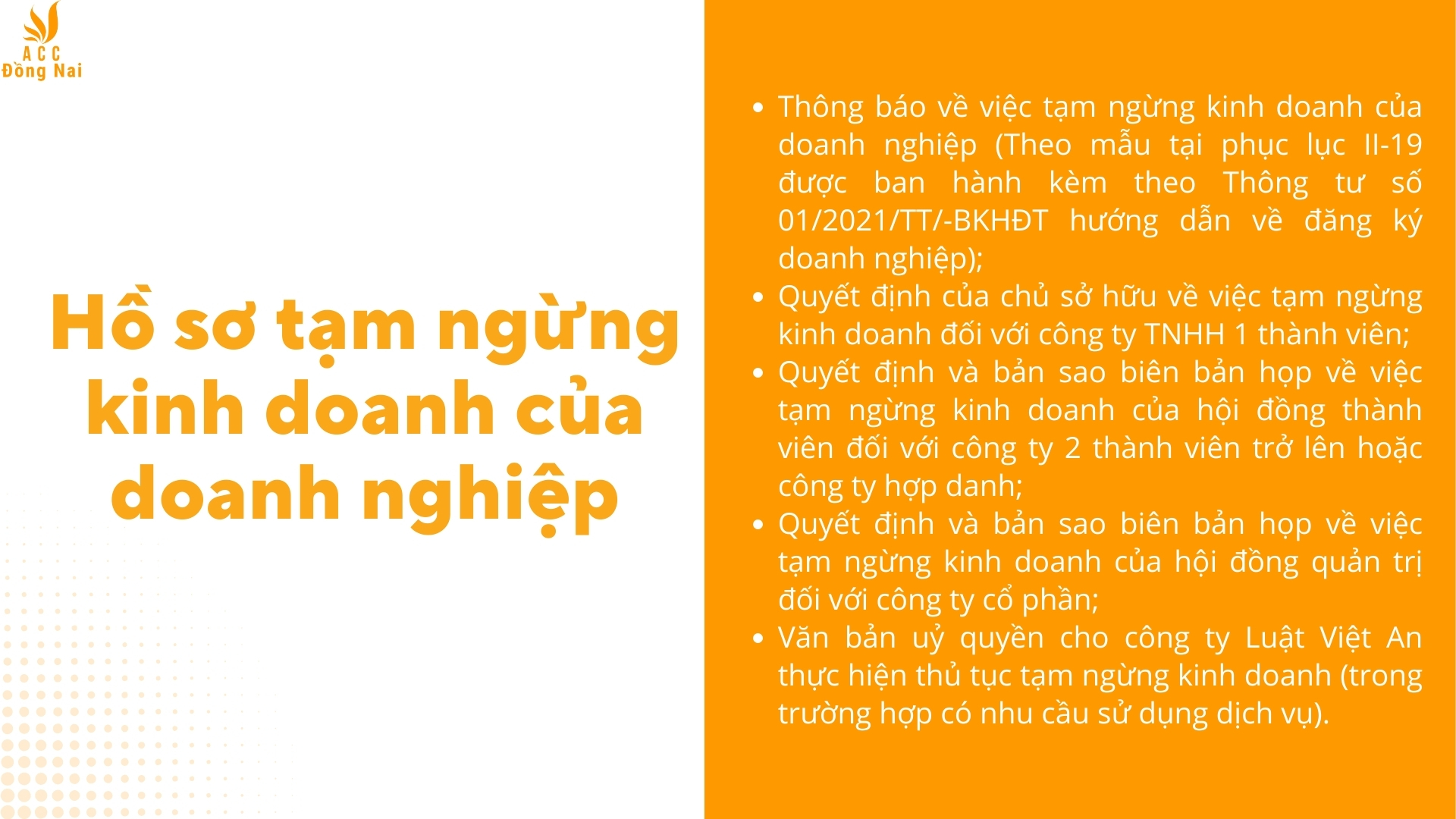 Hồ sơ tạm ngừng kinh doanh của doanh nghiệp