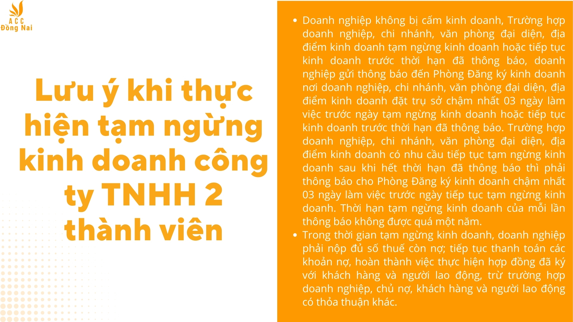 Lưu ý khi thực hiện tạm ngừng kinh doanh công ty TNHH 2 thành viên