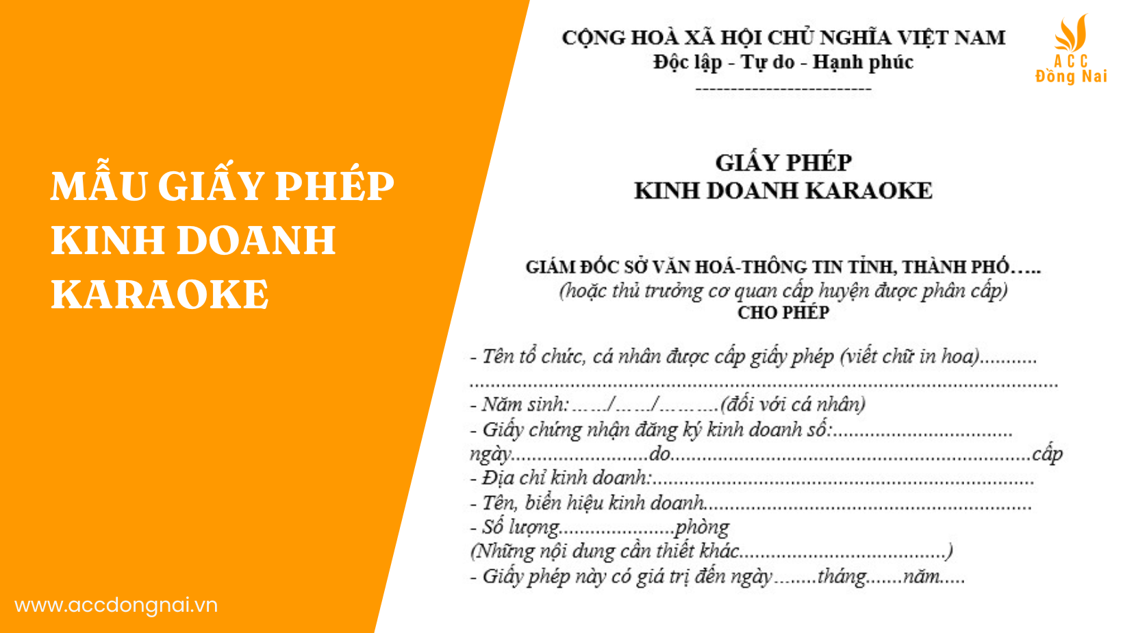 Mẫu giấy phép kinh doanh karaoke