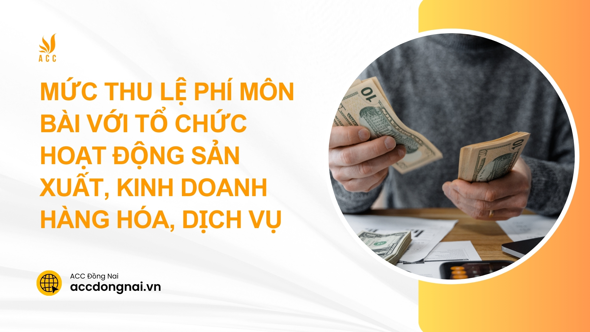 Mức thu lệ phí môn bài với tổ chức hoạt động sản xuất, kinh doanh hàng hóa, dịch vụ