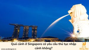 Quá cảnh ở Singapore có yêu cầu thủ tục nhập cảnh không?