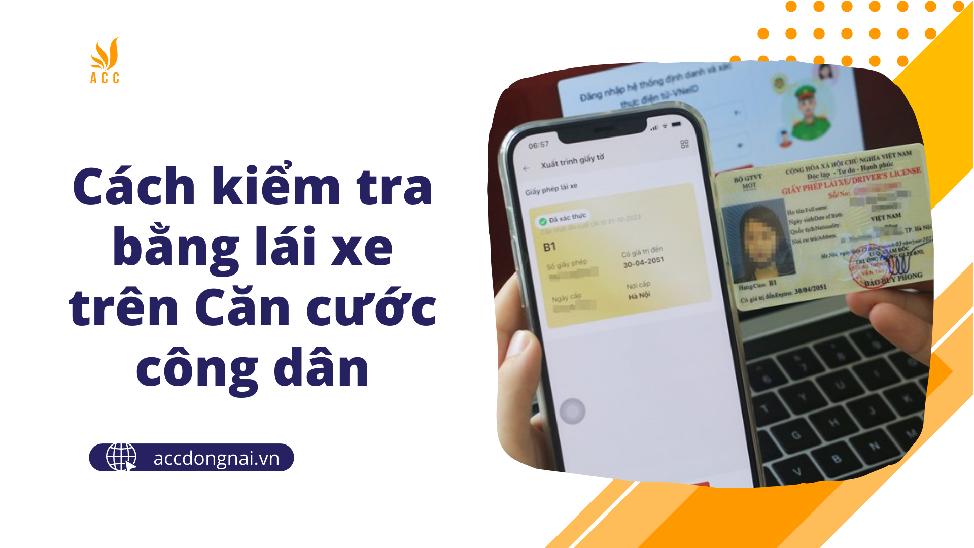 Cách kiểm tra bằng lái xe trên Căn cước công dân