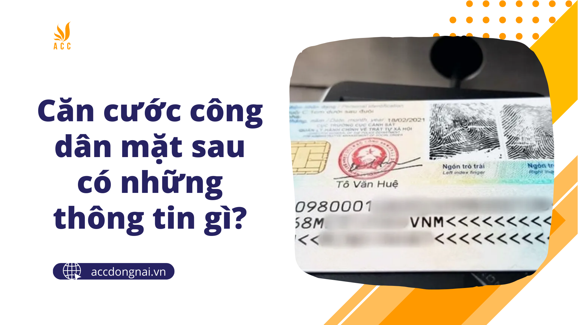 Căn cước công dân mặt sau có những thông tin gì?