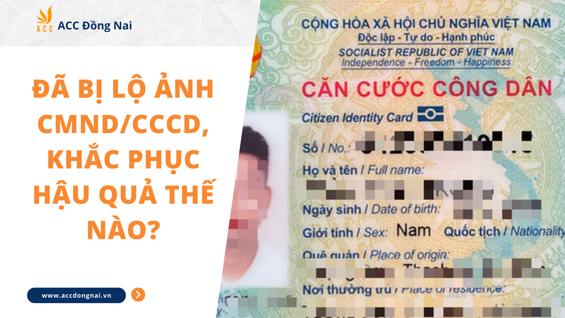 Đã bị lộ ảnh CMND/CCCD, khắc phục hậu quả thế nào?