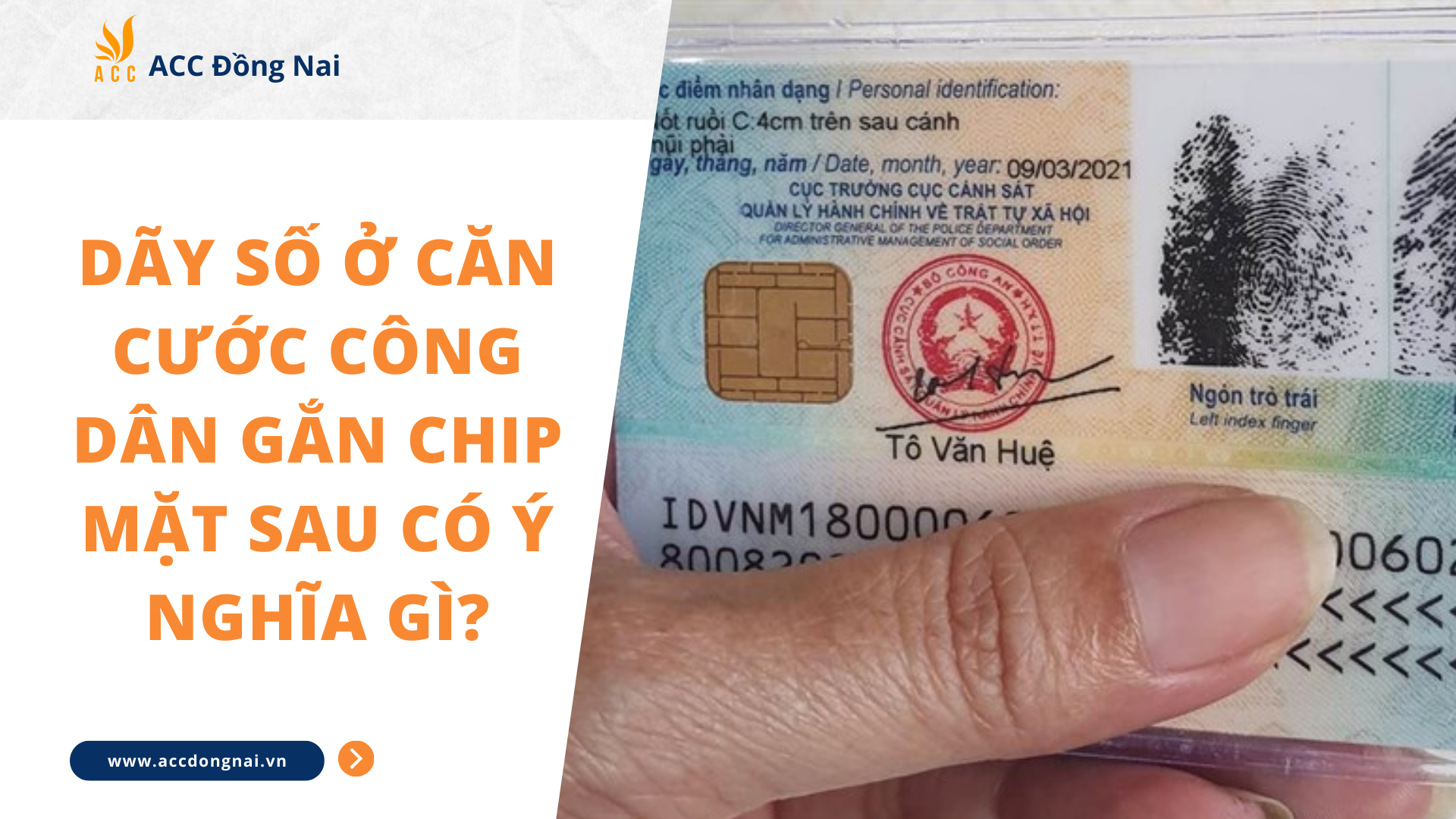 Dãy số ở căn cước công dân gắn chip mặt sau có ý nghĩa gì?