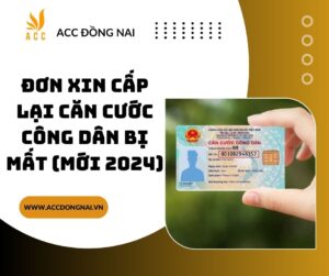 Đơn xin cấp lại Căn cước công dân bị mất (Mới 2024)