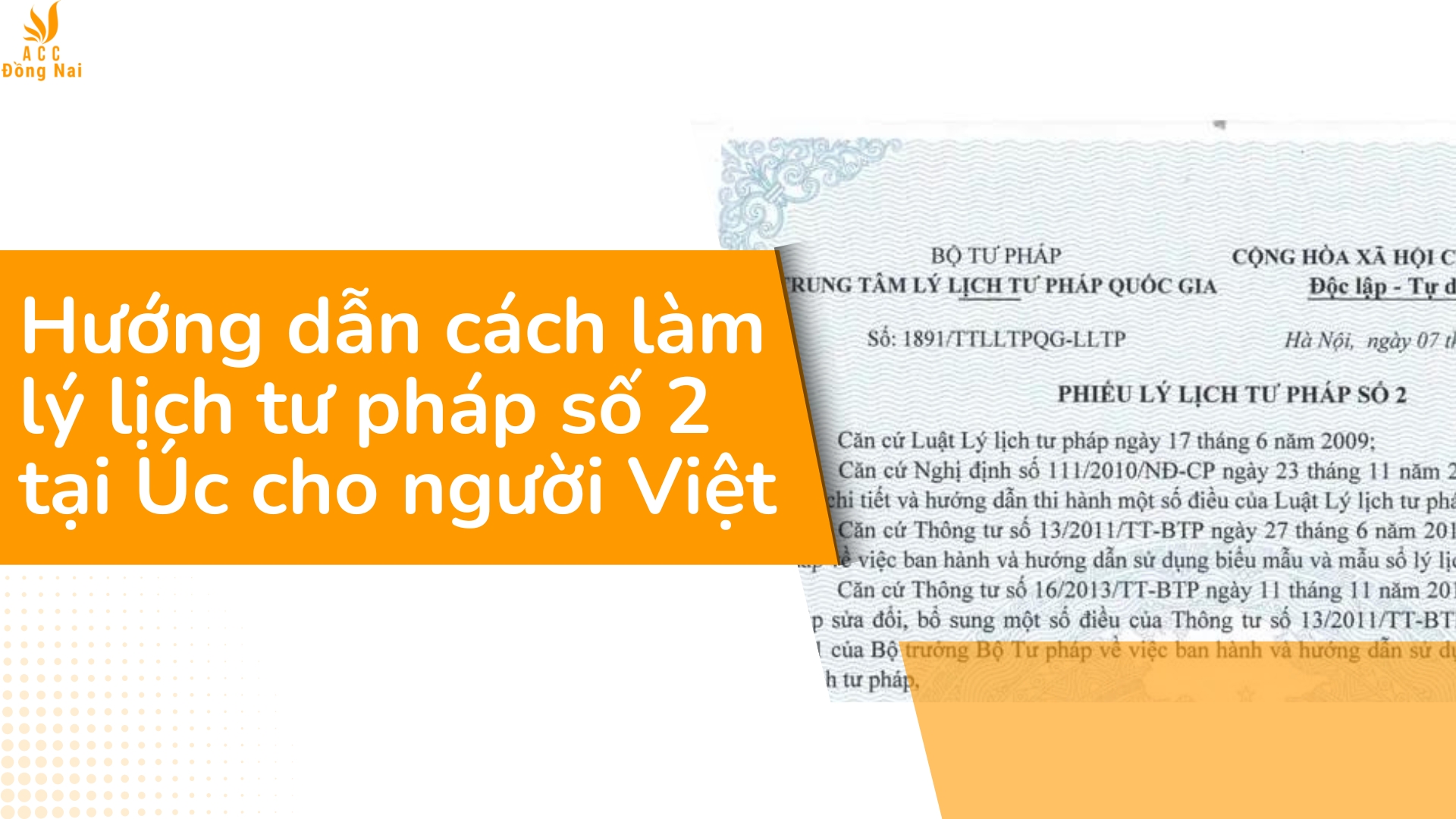 Hướng dẫn cách làm lý lịch tư pháp số 2 tại Úc cho người Việt