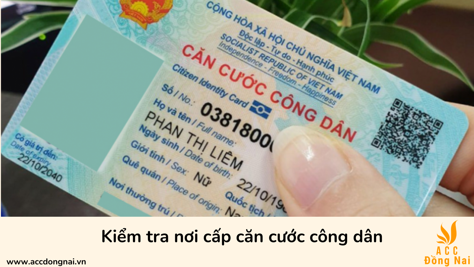 Kiểm tra nơi cấp căn cước công dân