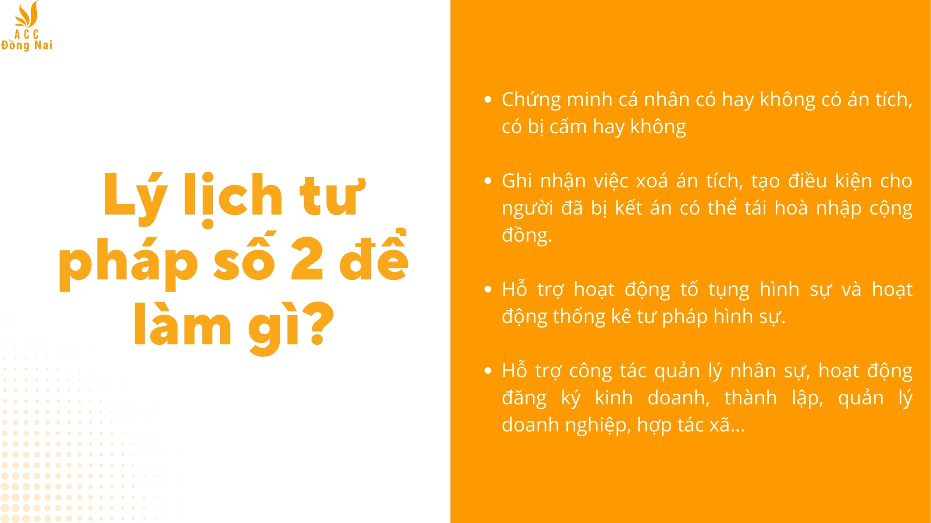 Lý lịch tư pháp số 2 để làm gì?