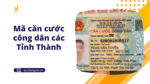 Mã căn cước công dân các Tỉnh Thành