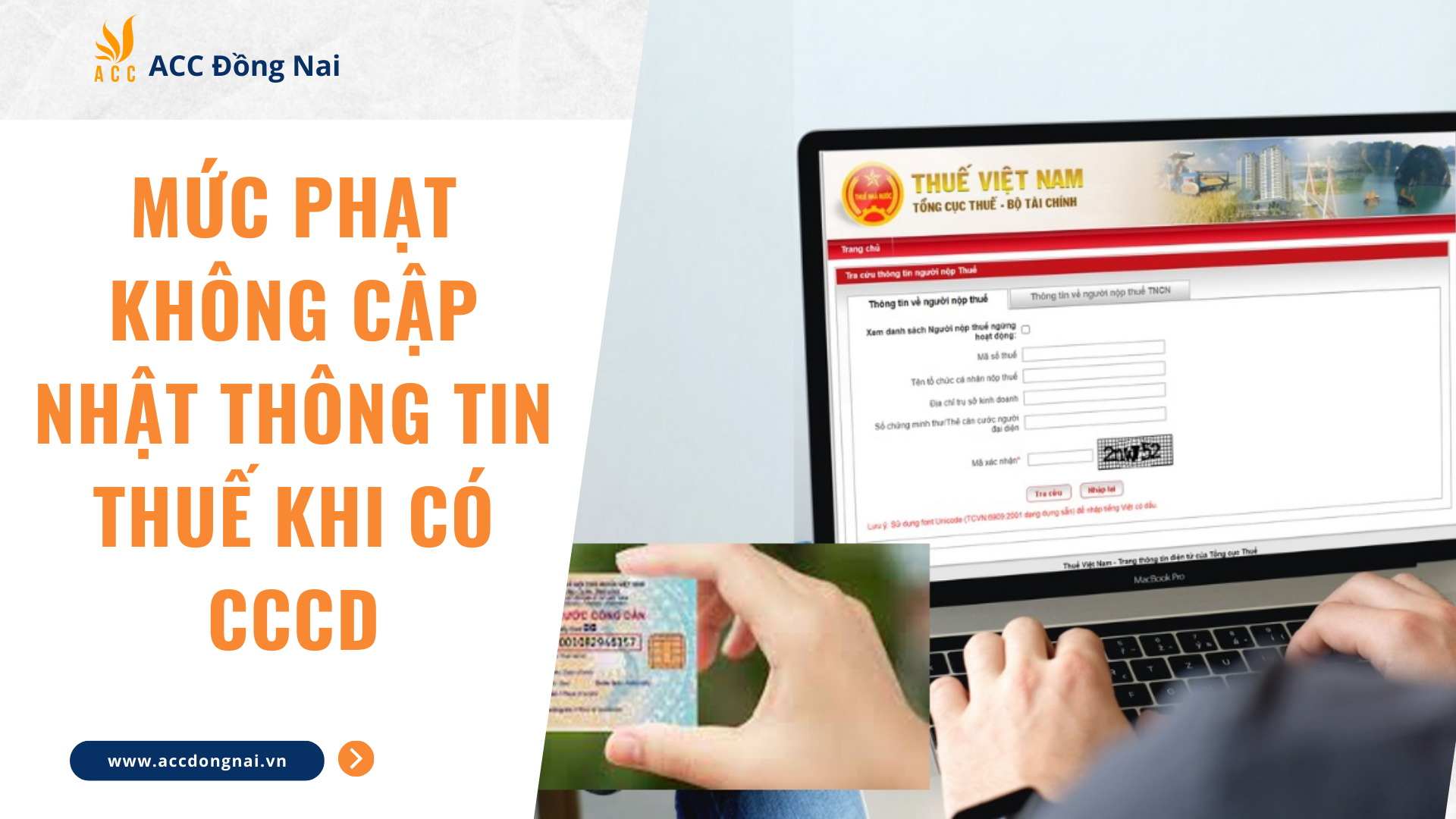 Mức phạt không cập nhật thông tin thuế khi có CCCD