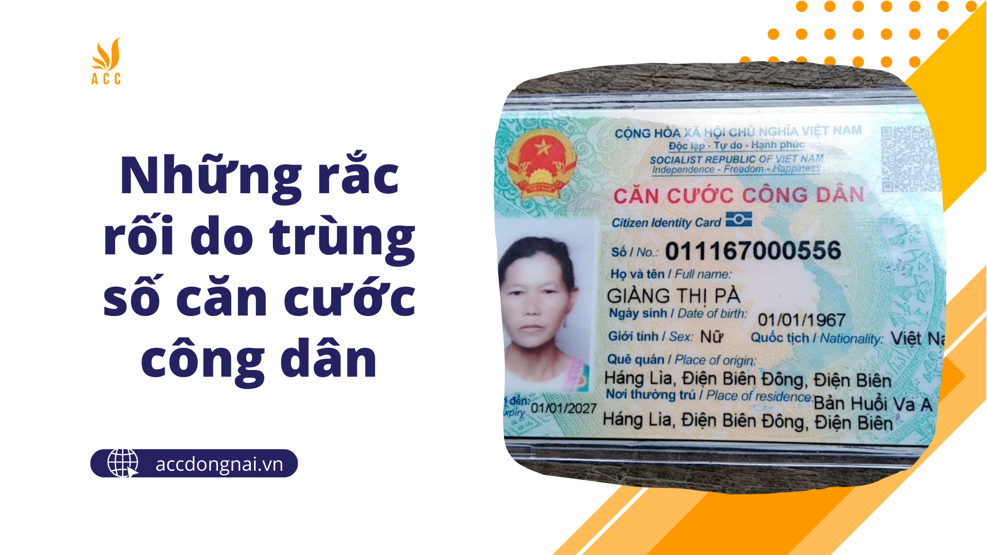 Những rắc rối do trùng số căn cước công dân