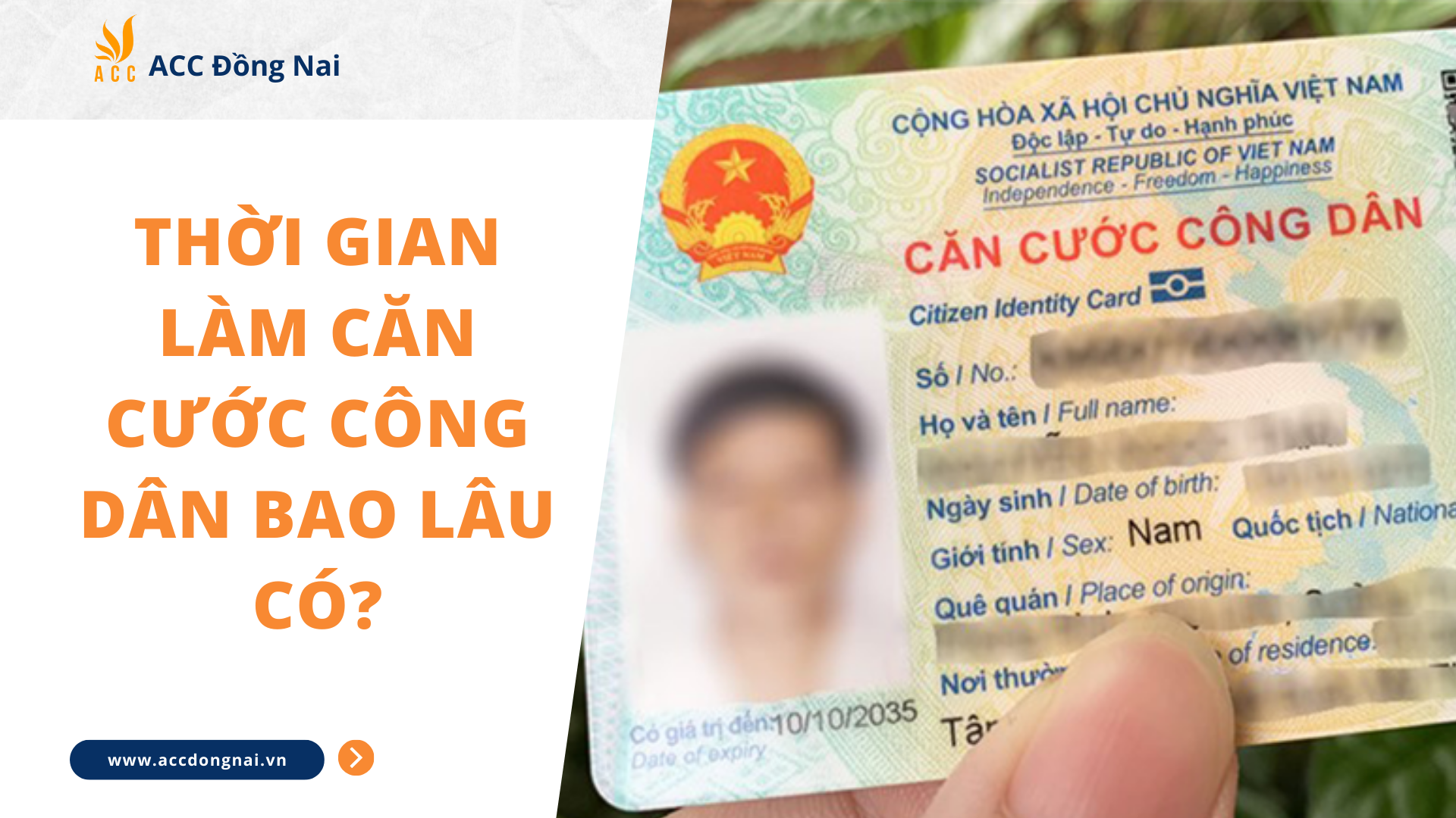 Thời gian làm Căn cước công dân bao lâu có?