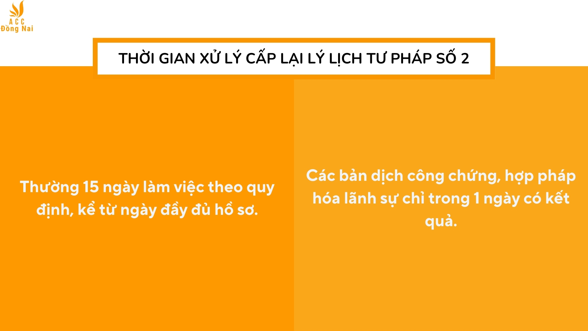 Thời gian xử lý cấp lại lý lịch tư pháp số 2