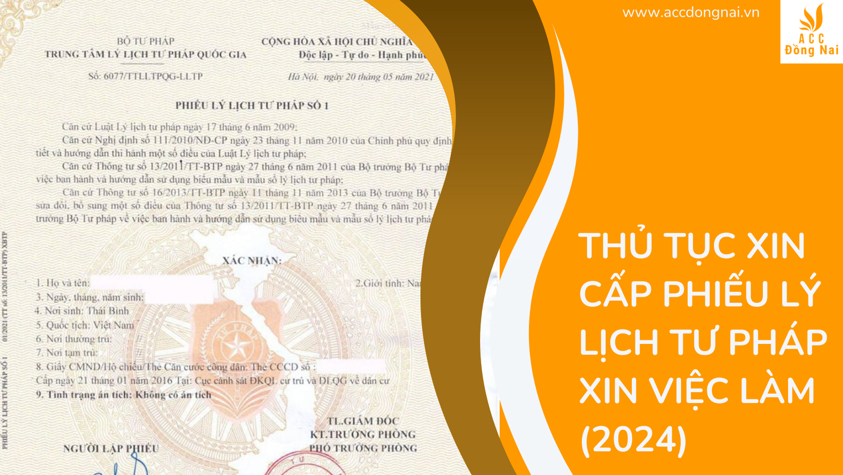 Thủ tục xin cấp Phiếu lý lịch tư pháp xin việc làm (2024)