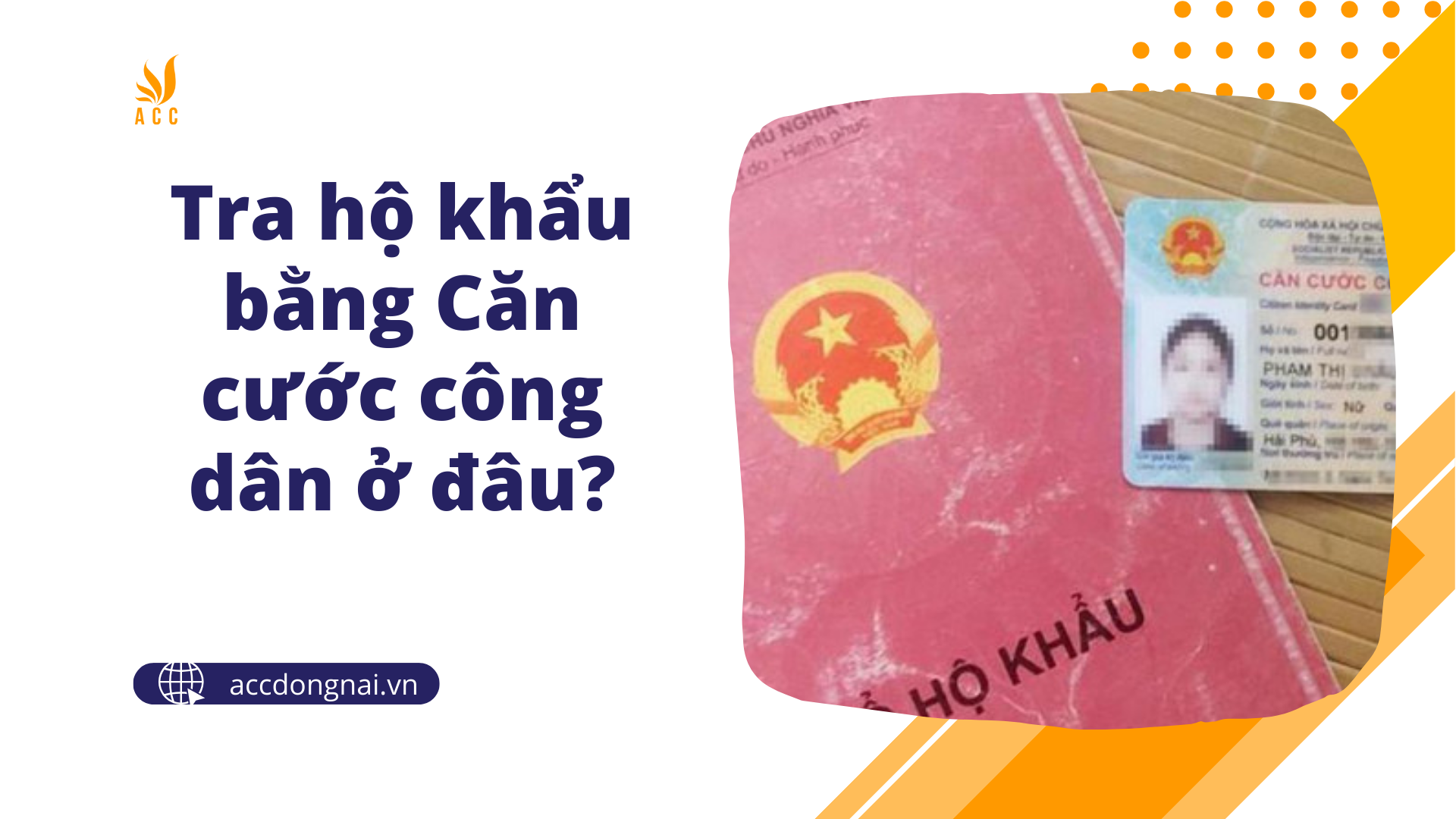 Tra hộ khẩu bằng Căn cước công dân ở đâu?