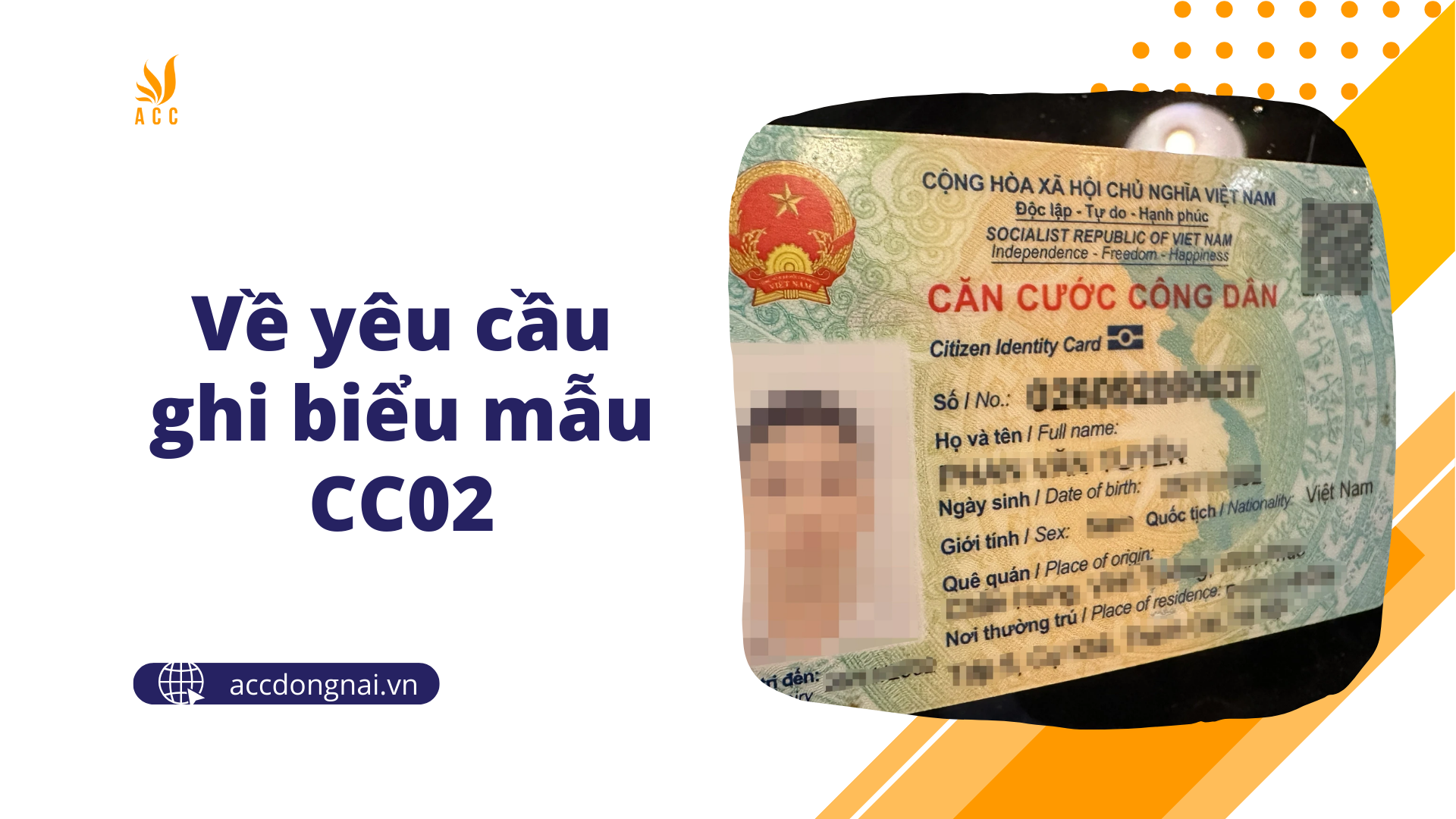 Về yêu cầu ghi biểu mẫu CC02