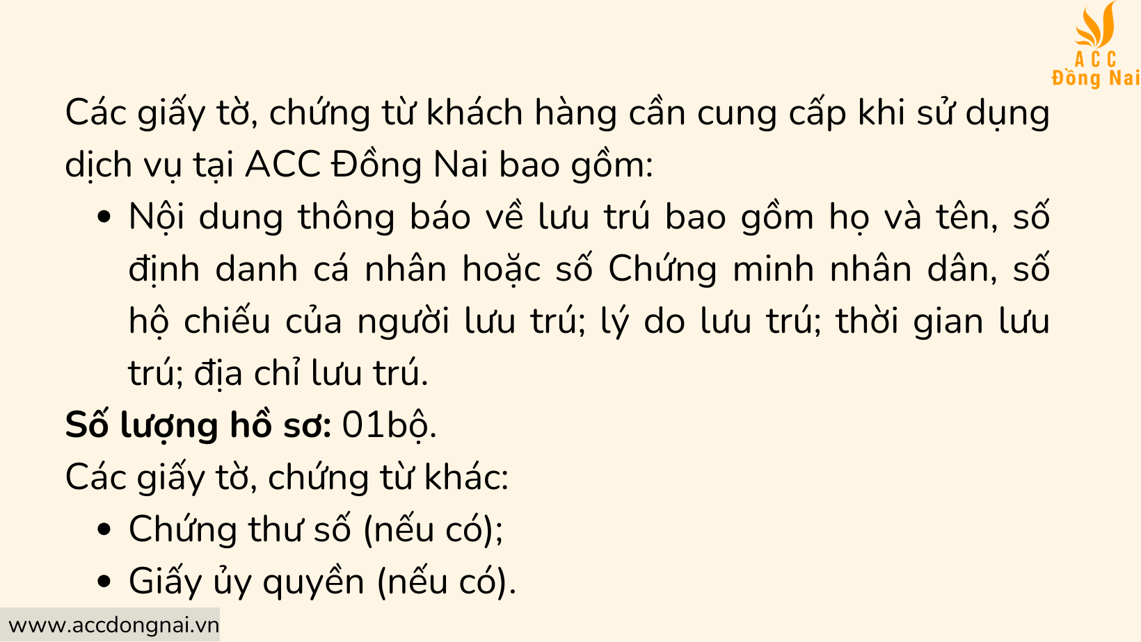 Các giấy tờ, chứng từ khách hàng cần cung cấp