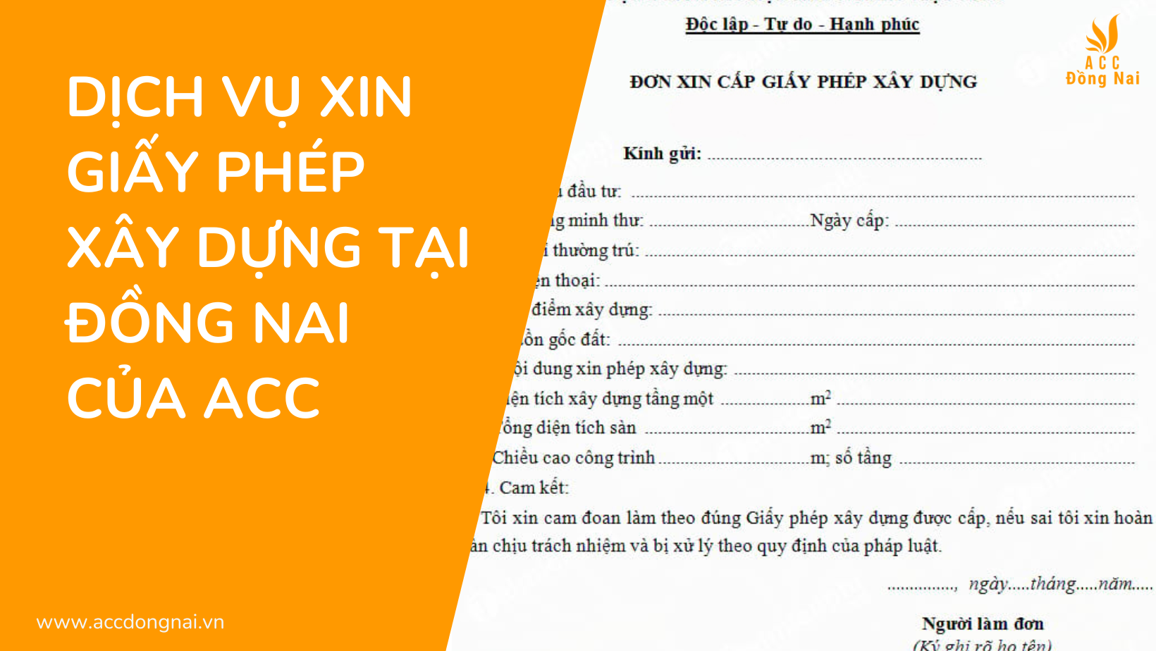 Dịch vụ xin giấy phép xây dựng tại Đồng Nai của ACC