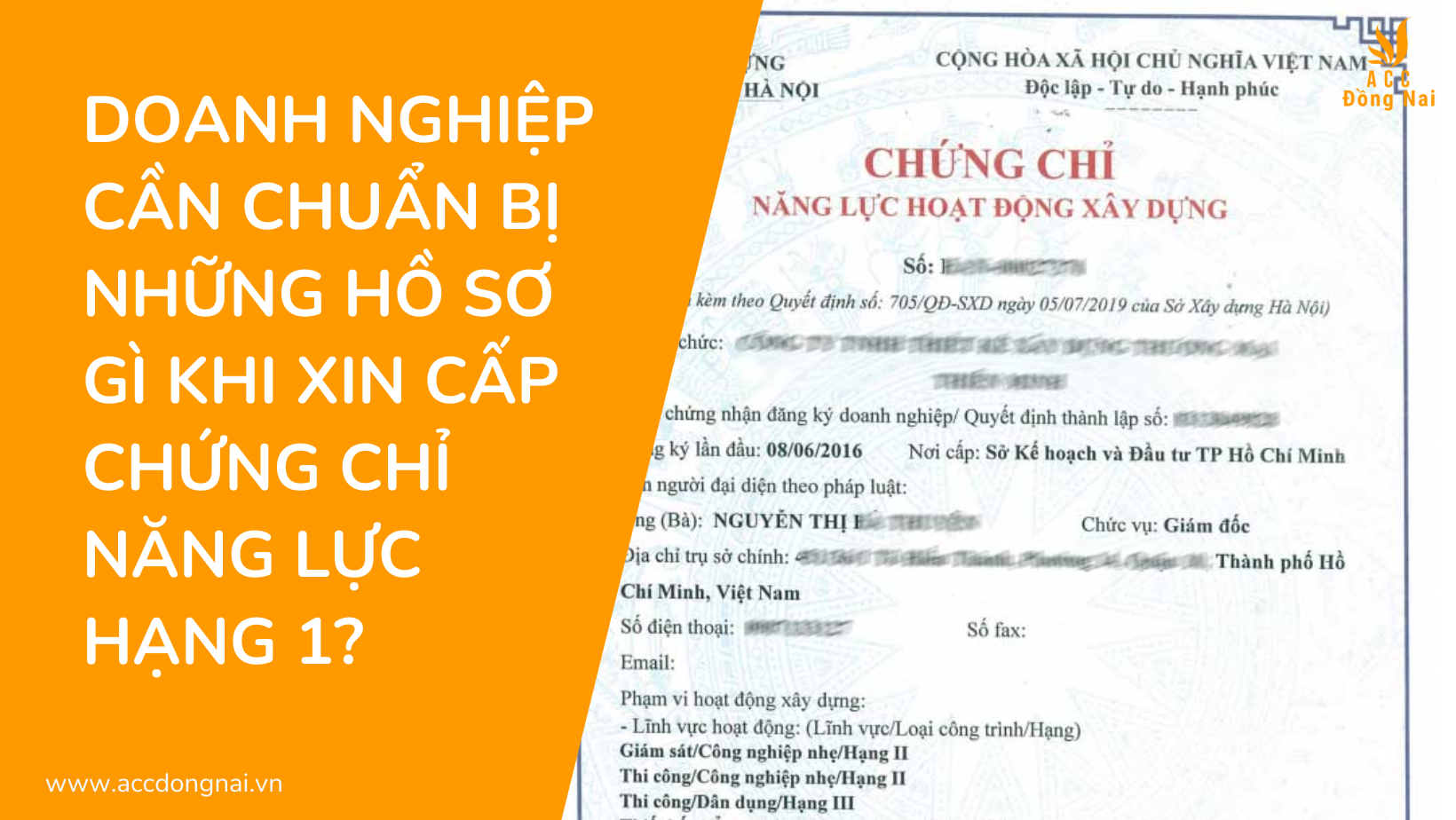 Doanh nghiệp cần chuẩn bị những hồ sơ gì khi xin cấp chứng chỉ năng lực hạng 1?