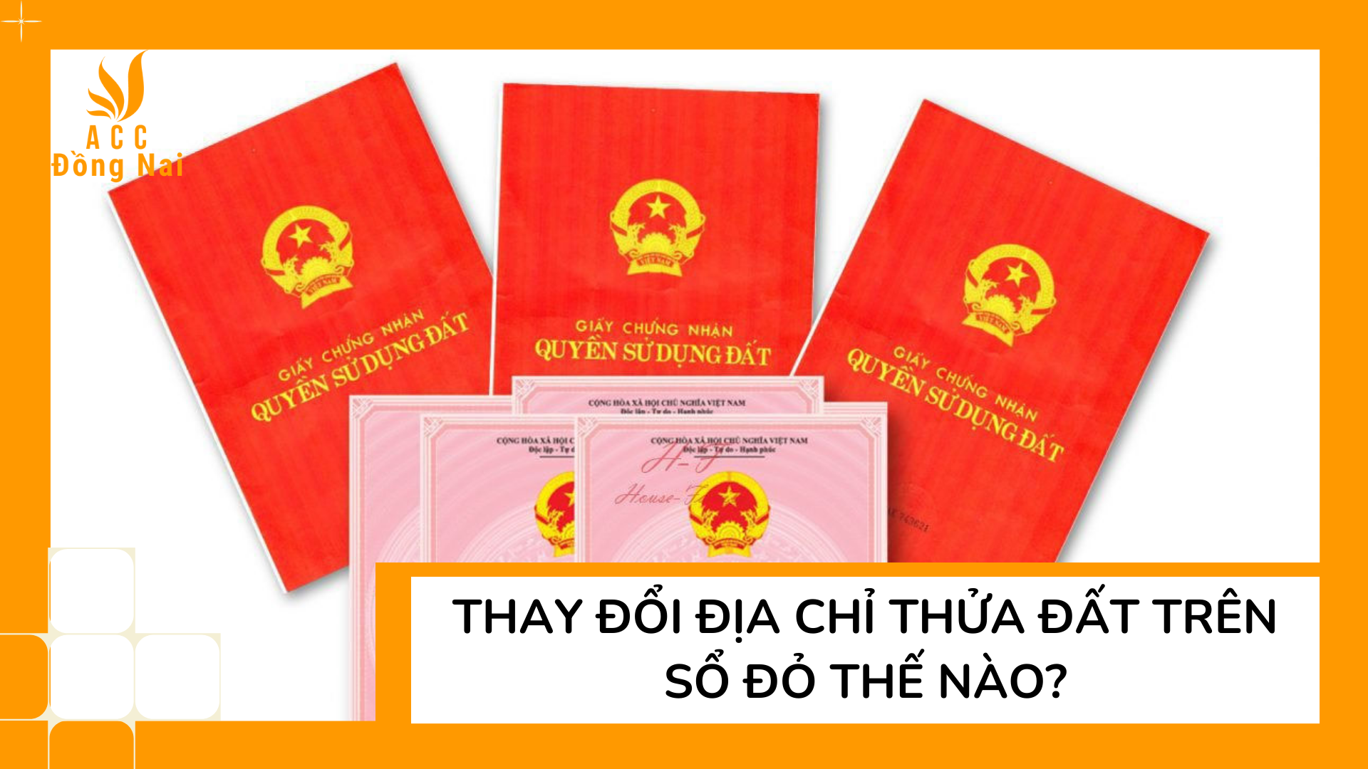 Thay đổi địa chỉ thửa đất trên sổ đỏ thế nào?