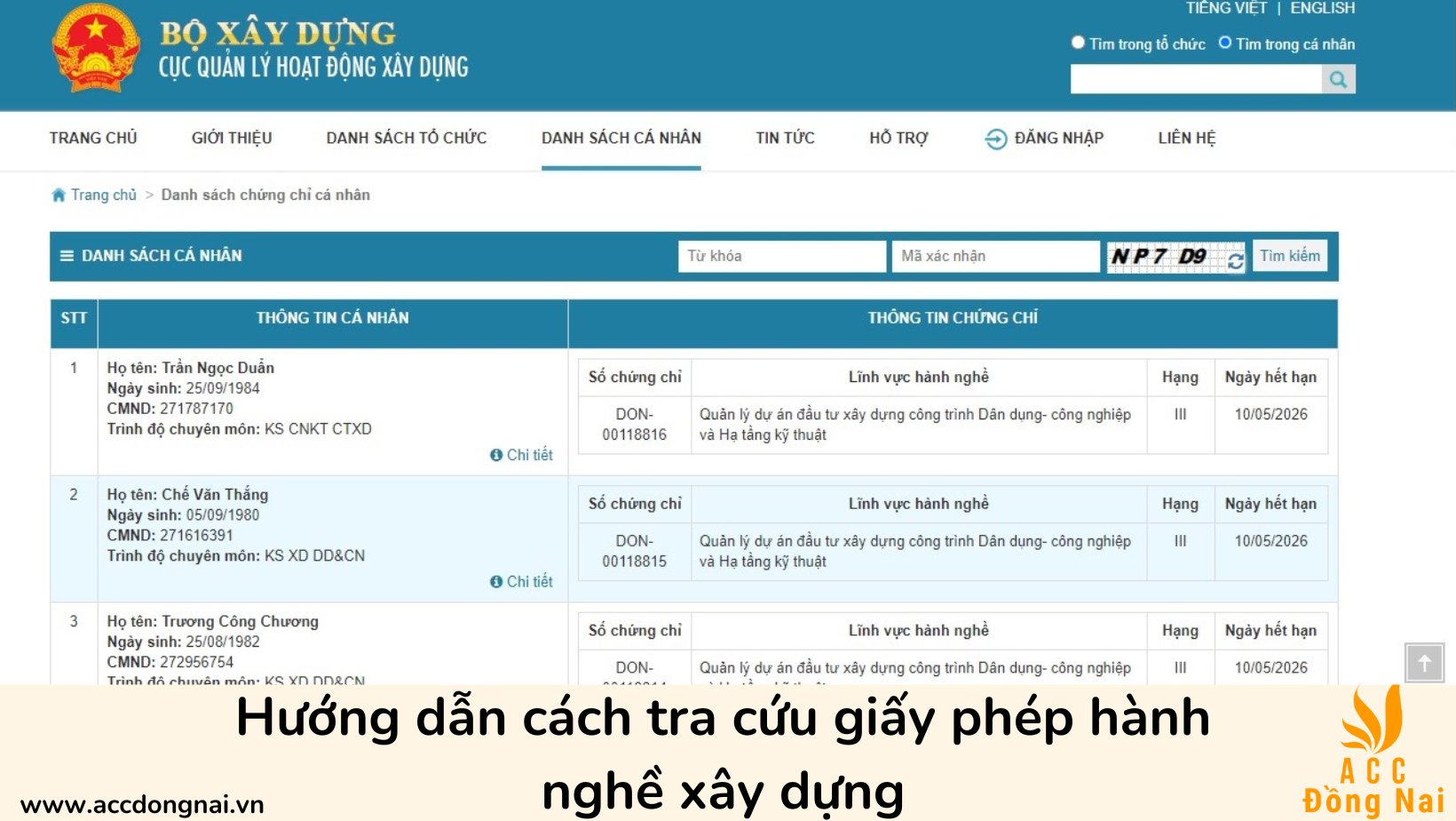 Hướng dẫn cách tra cứu giấy phép hành nghề xây dựng