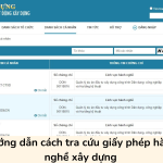 Hướng dẫn cách tra cứu giấy phép hành nghề xây dựng