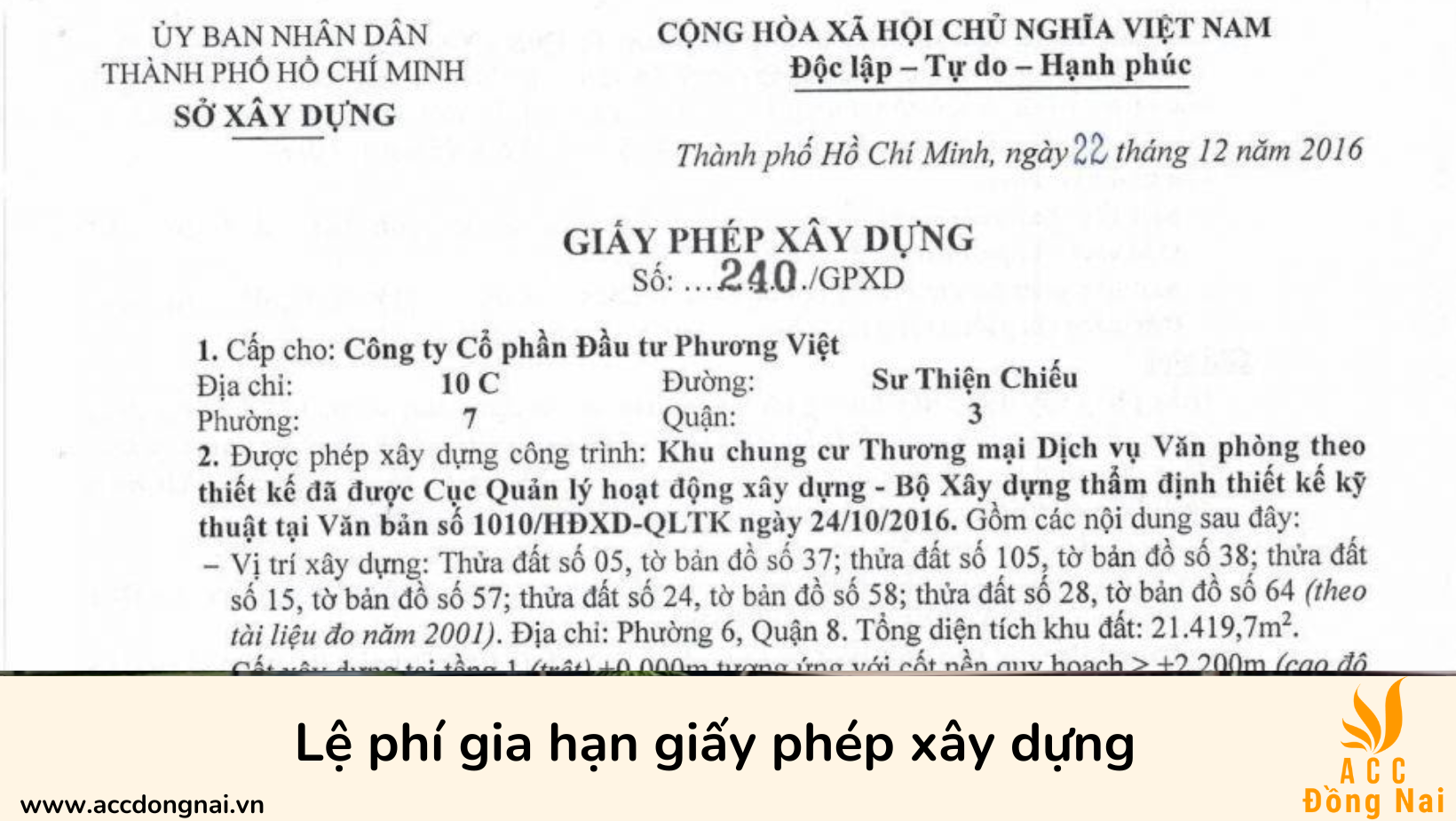 Lệ phí gia hạn giấy phép xây dựng