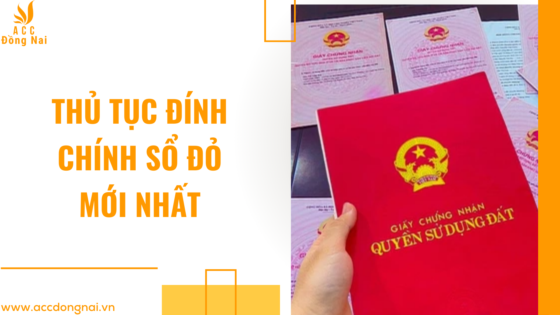 Thủ tục đính chính sổ đỏ mới nhất