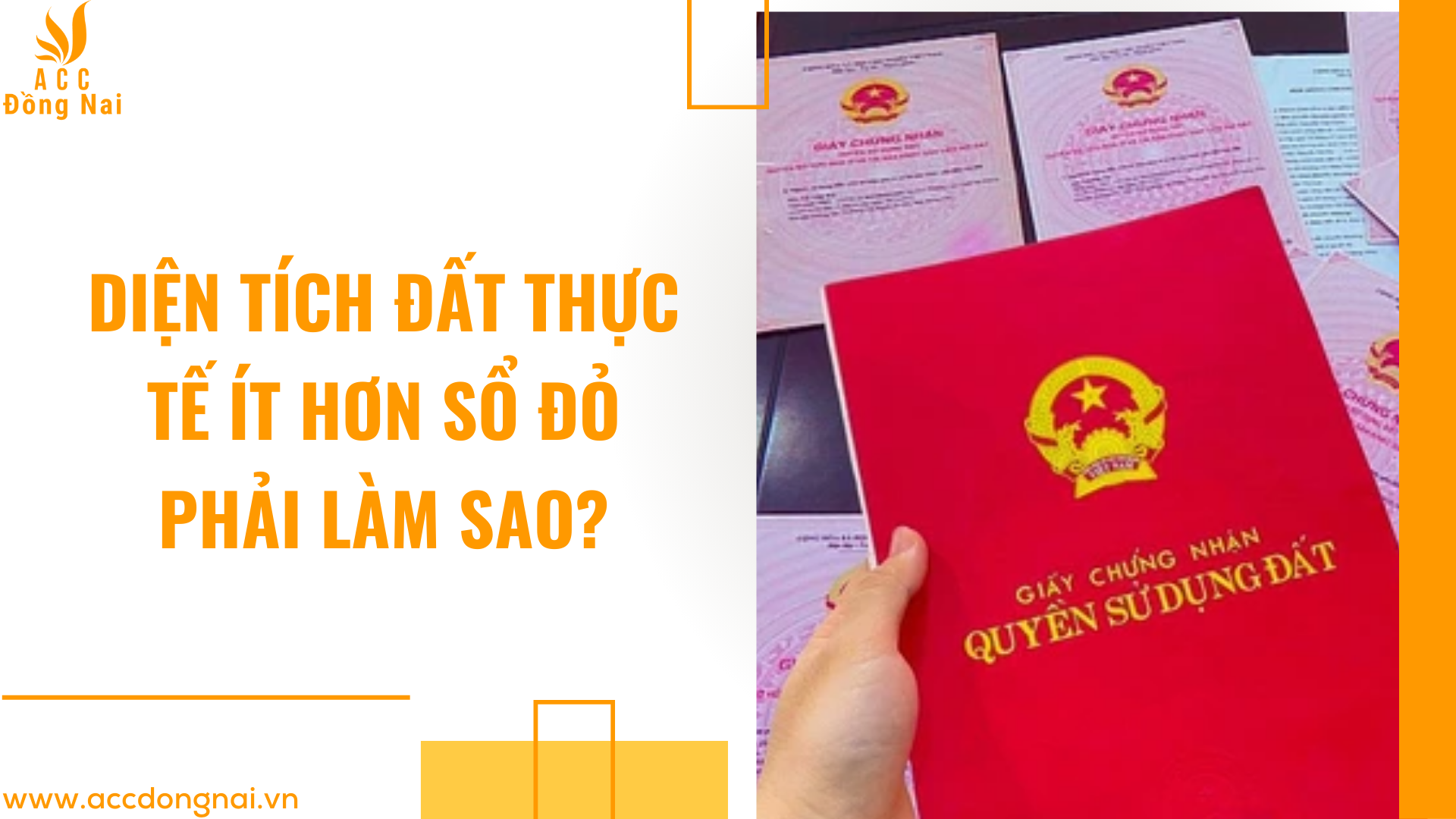 Diện tích đất thực tế ít hơn sổ đỏ phải làm sao?